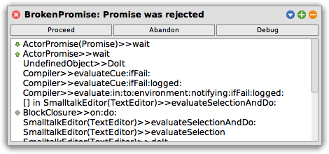 BrokenPromise: Promise was rejected